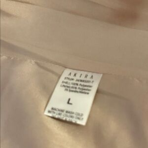 AKIRA Light Beige Satin Blouse